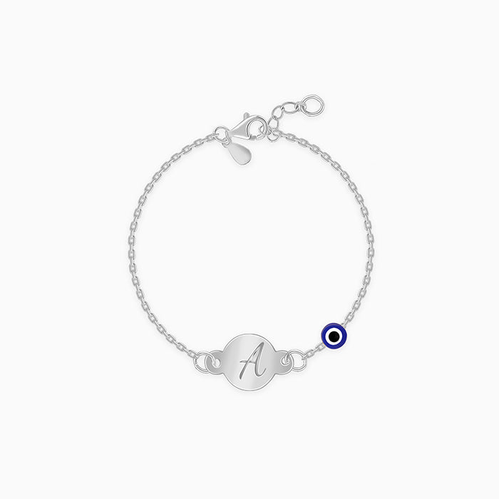 Silver Personalised Envy Gaze Kids Bracelet (0 - 2 Years)