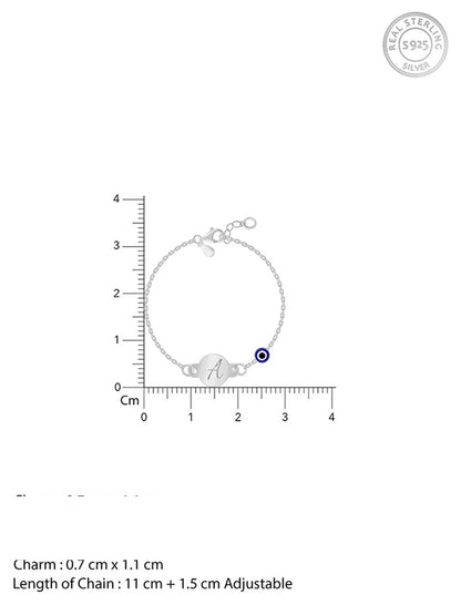 Silver Personalised Envy Gaze Kids Bracelet (0 - 2 Years)