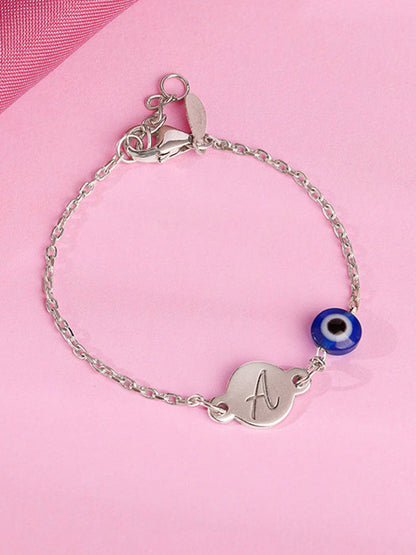 Silver Personalised Envy Gaze Kids Bracelet (0 - 2 Years)