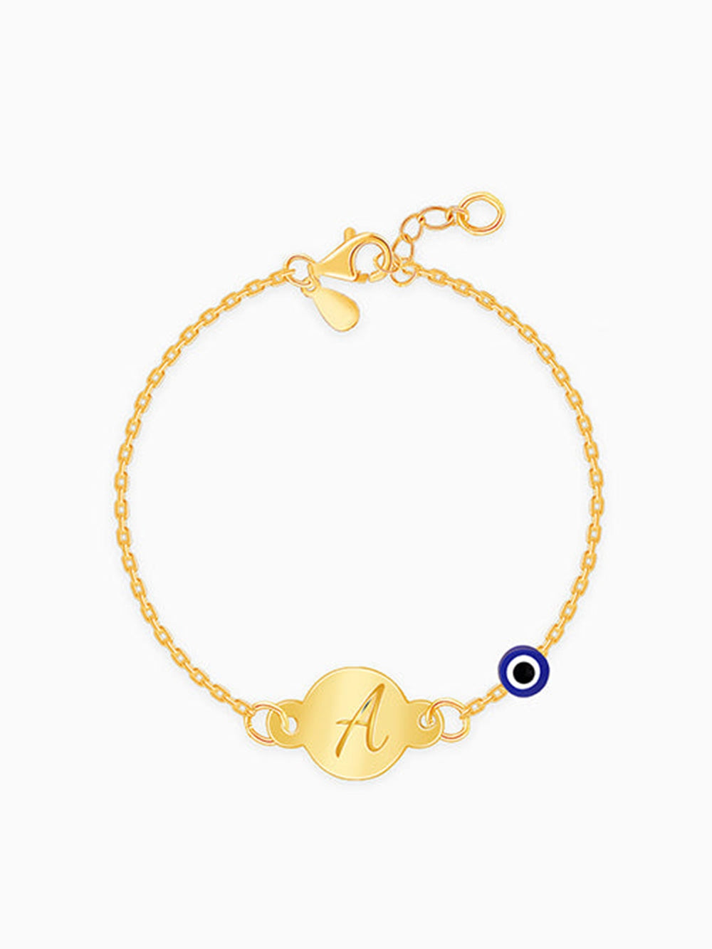 Golden Personalised Envy Gaze Kids Bracelet (0 - 2 Years)