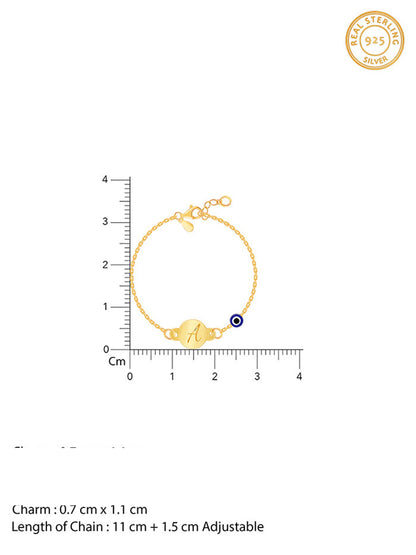 Golden Personalised Envy Gaze Kids Bracelet (0 - 2 Years)