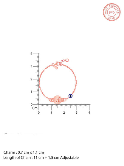 Rose Gold Personalised Envy Gaze Kids Bracelet (0 - 2 Years)