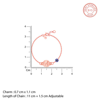 Rose Gold Personalised Envy Gaze Kids Bracelet (0 - 2 Years)