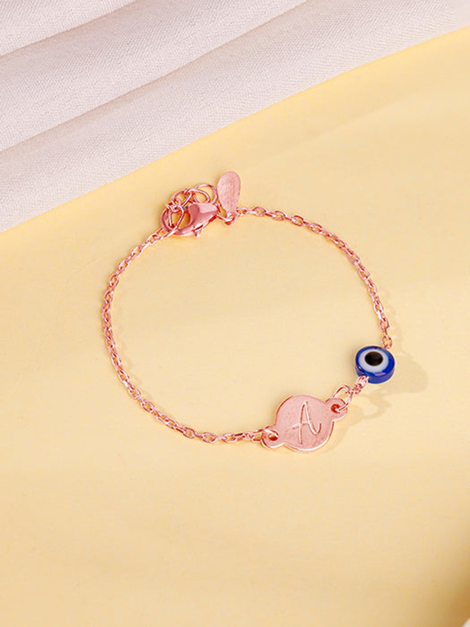 Rose Gold Personalised Envy Gaze Kids Bracelet (0 - 2 Years)