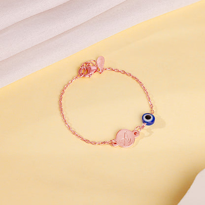 Rose Gold Personalised Envy Gaze Kids Bracelet (0 - 2 Years)