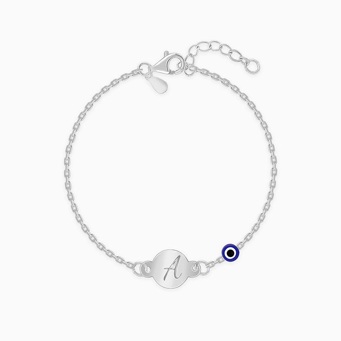 Silver Personalised Envy Gaze Kids Bracelet (2 - 8 Years)