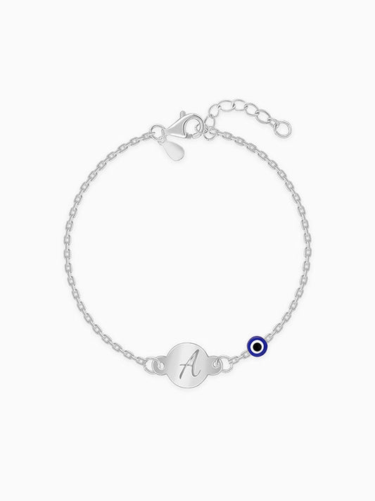 Silver Personalised Envy Gaze Kids Bracelet (2 - 8 Years)
