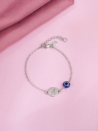 Silver Personalised Envy Gaze Kids Bracelet (2 - 8 Years)