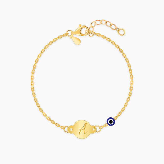 Golden Personalised Envy Gaze Kids Bracelet (2 - 8 Years)