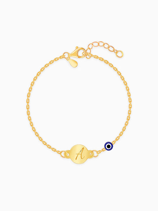 Golden Personalised Envy Gaze Kids Bracelet (2 - 8 Years)