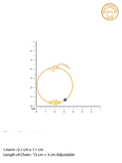 Golden Personalised Envy Gaze Kids Bracelet (2 - 8 Years)