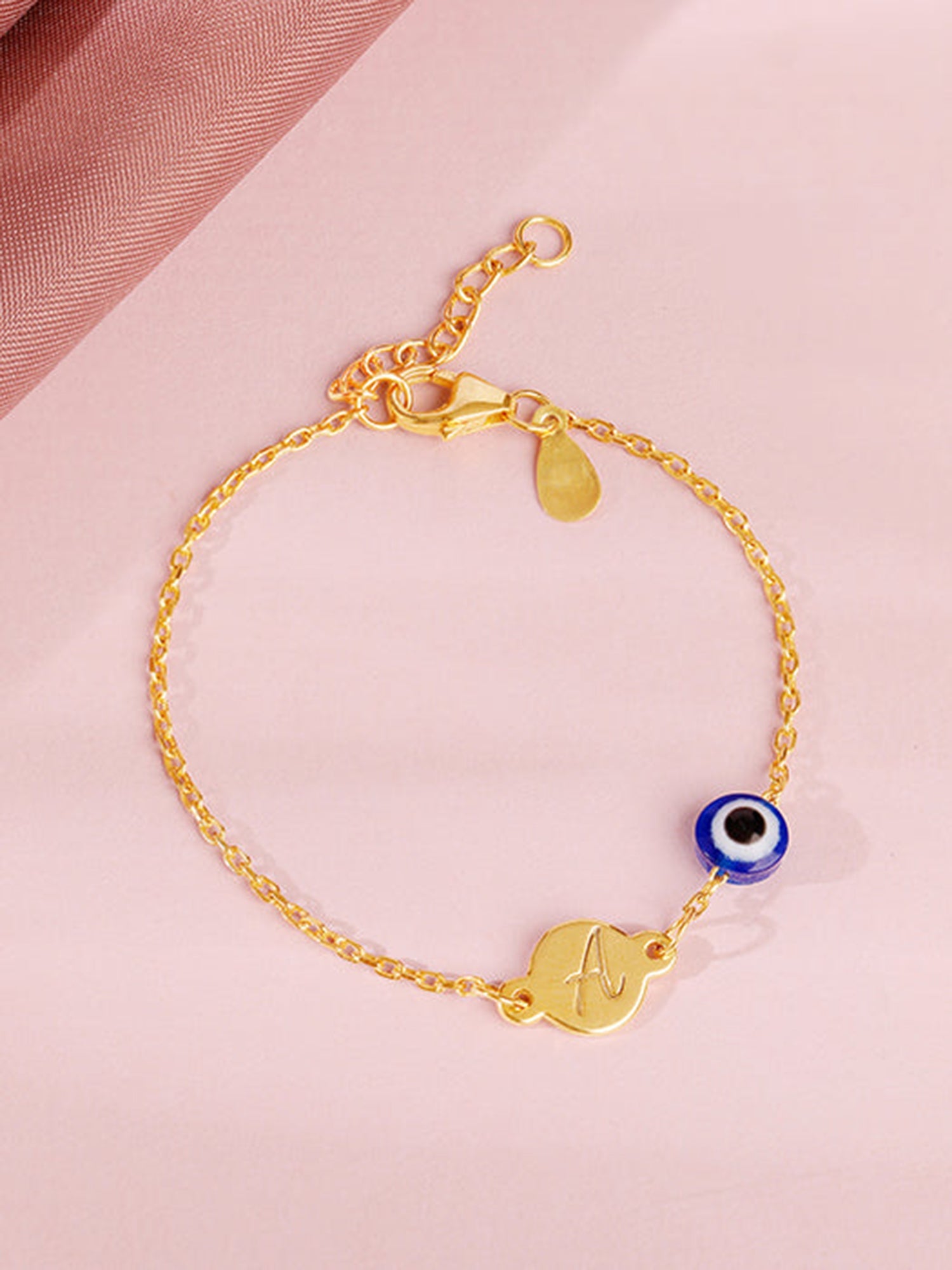 Golden Personalised Envy Gaze Kids Bracelet (2 - 8 Years)
