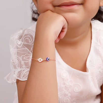 Rose Gold Personalised Envy Gaze Kids Bracelet (2 - 8 Years)