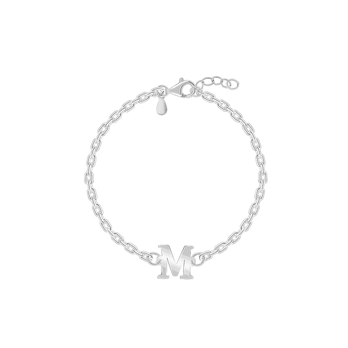Silver Personalised Initial Kids Bracelet (0 Years)