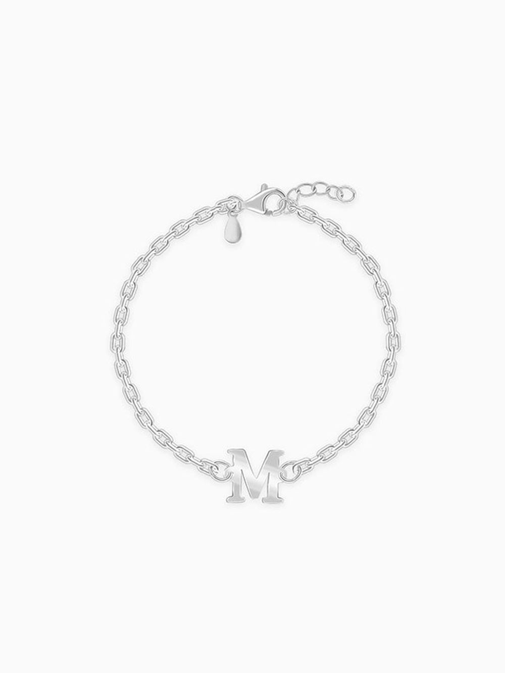 Silver Personalised Initial Kids Bracelet (0 - 2 Years)