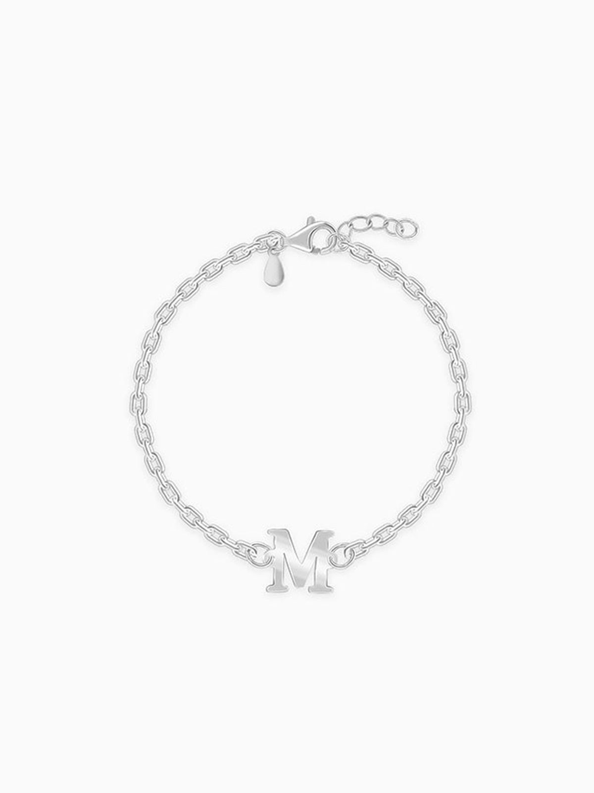 Silver Personalised Initial Kids Bracelet (0 - 2 Years)
