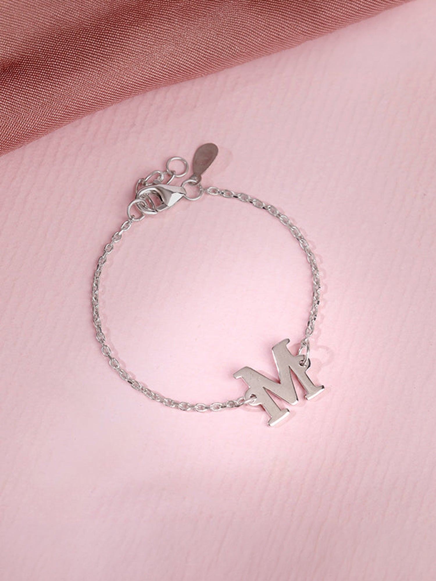 Silver Personalised Initial Kids Bracelet (0 - 2 Years)