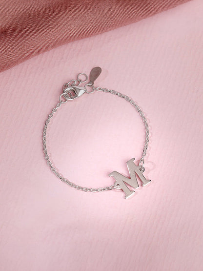 Silver Personalised Initial Kids Bracelet (0 - 2 Years)
