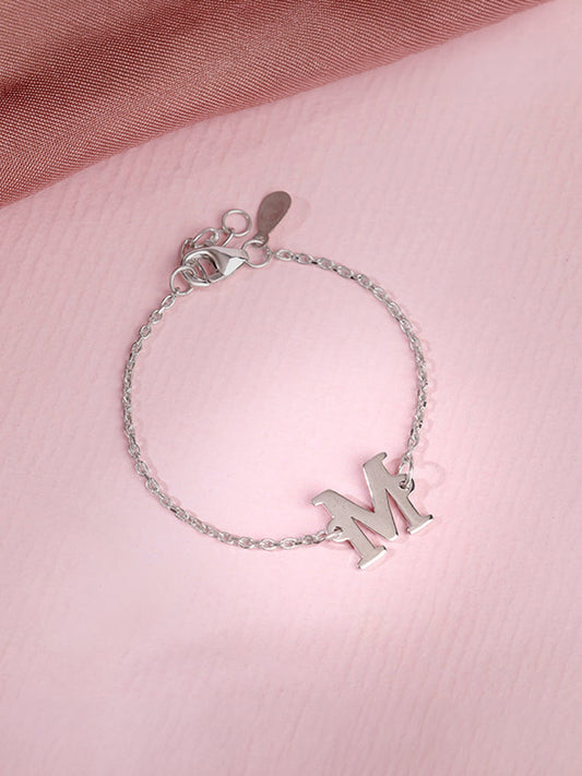 Silver Personalised Initial Kids Bracelet (0 - 2 Years)