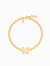 Golden Personalised Initial Kids Bracelet (0 - 2 Years)