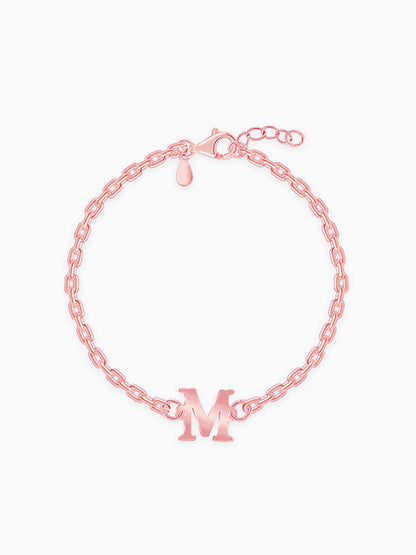 Rose Gold Personalised Initial Kids Bracelet (0 - 2 Years)