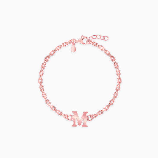 Rose Gold Personalised Initial Kids Bracelet (0 - 2 Years)