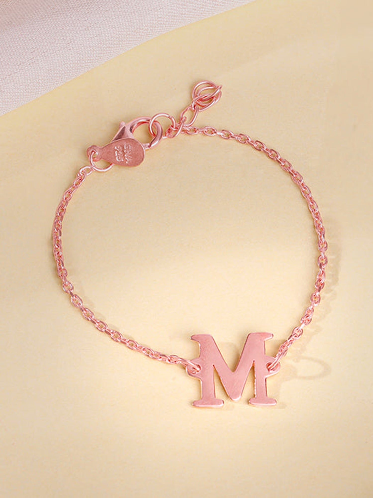 Rose Gold Personalised Initial Kids Bracelet (0 - 2 Years)