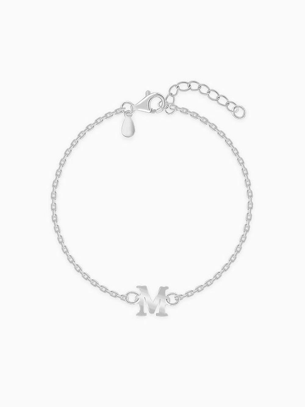 Silver Personalised Initial Kids Bracelet (2 - 8 Years)