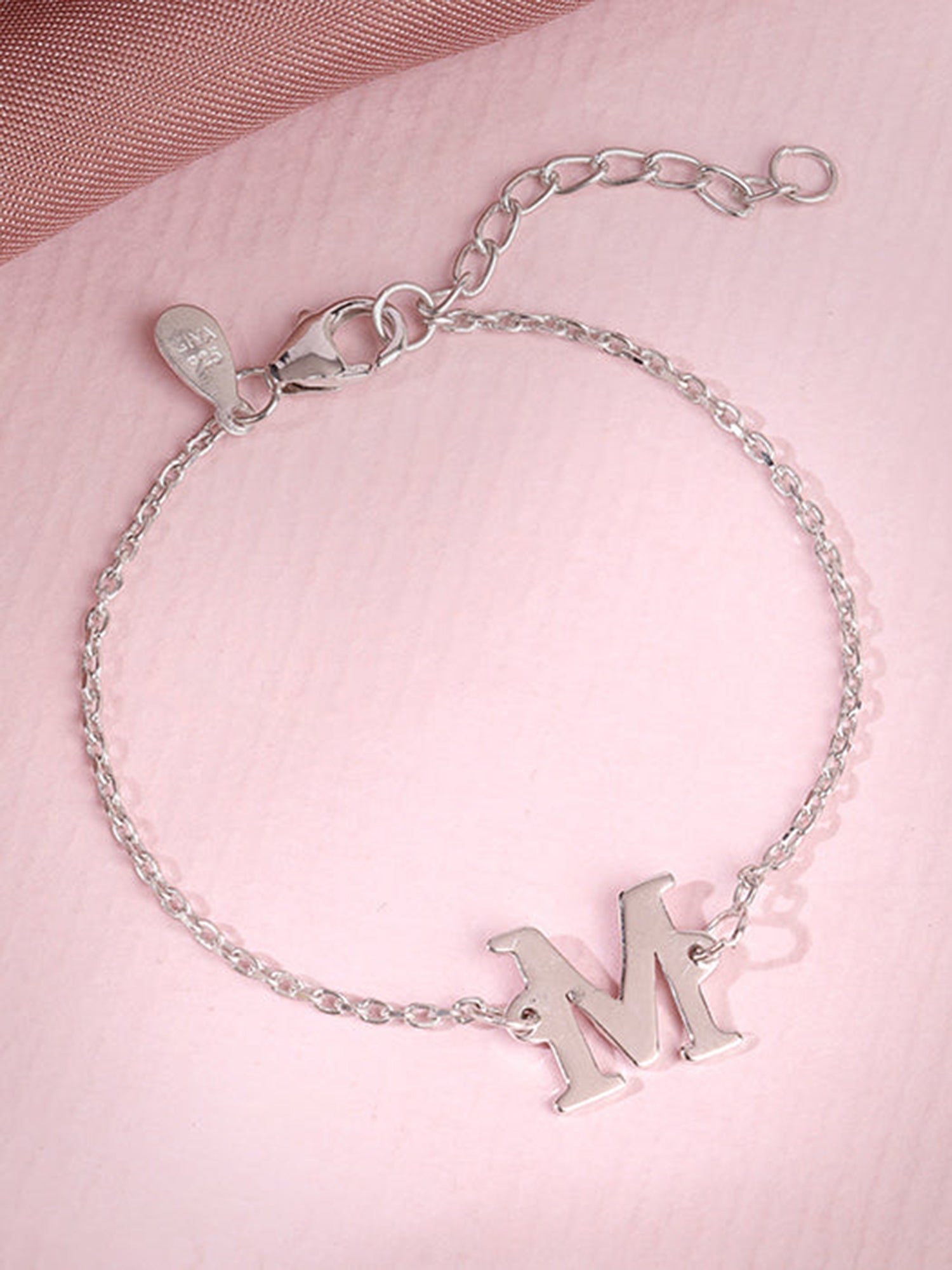 Silver Personalised Initial Kids Bracelet (2 - 8 Years)