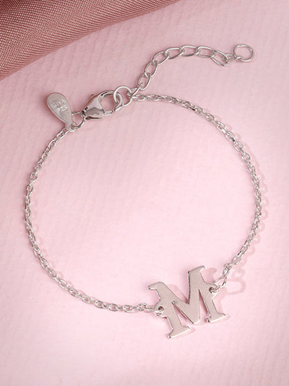 Silver Personalised Initial Kids Bracelet (2 - 8 Years)