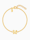 Golden Personalised Initial Kids Bracelet (2 - 8 Years)