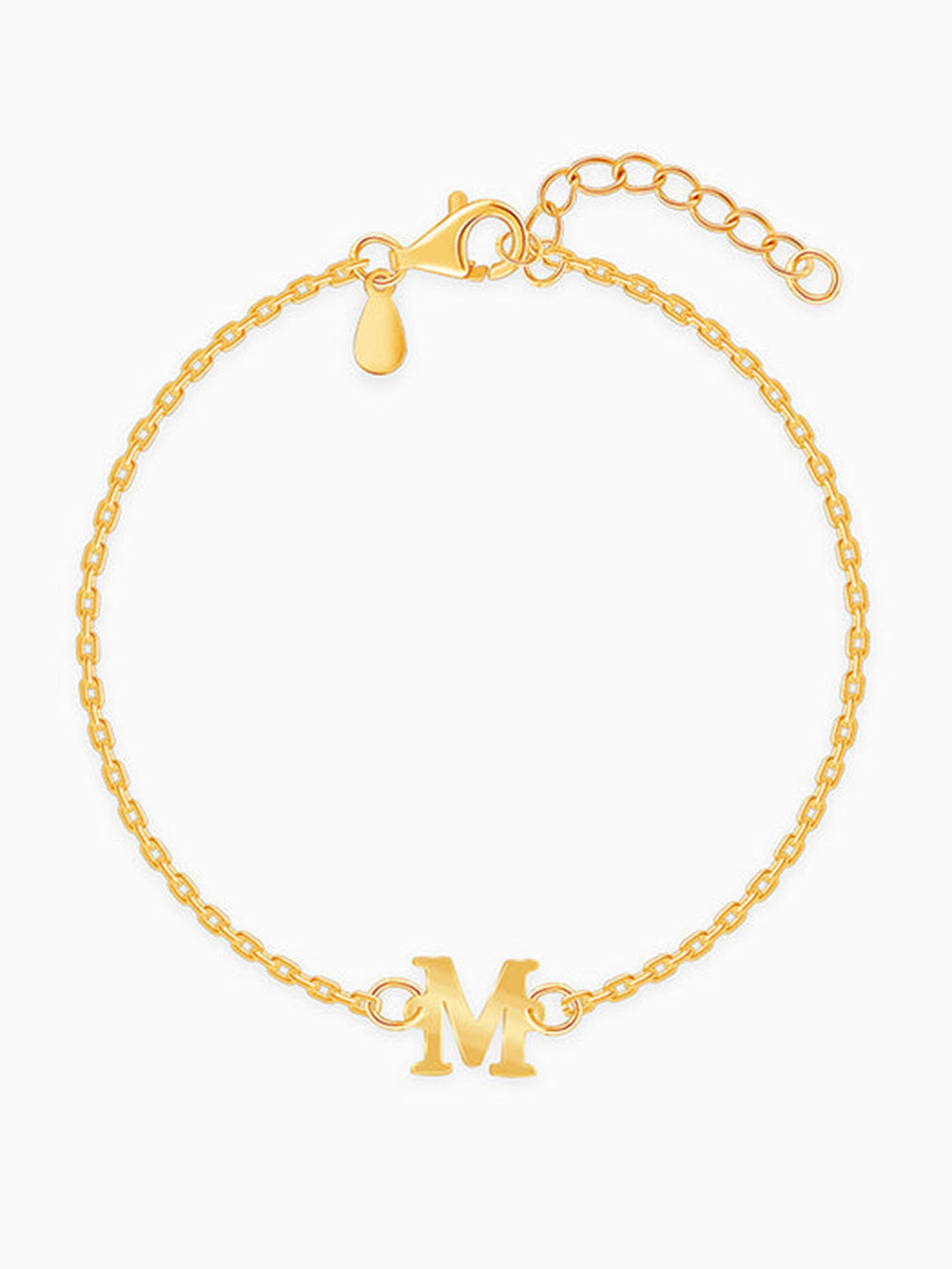 Golden Personalised Initial Kids Bracelet (2 - 8 Years)