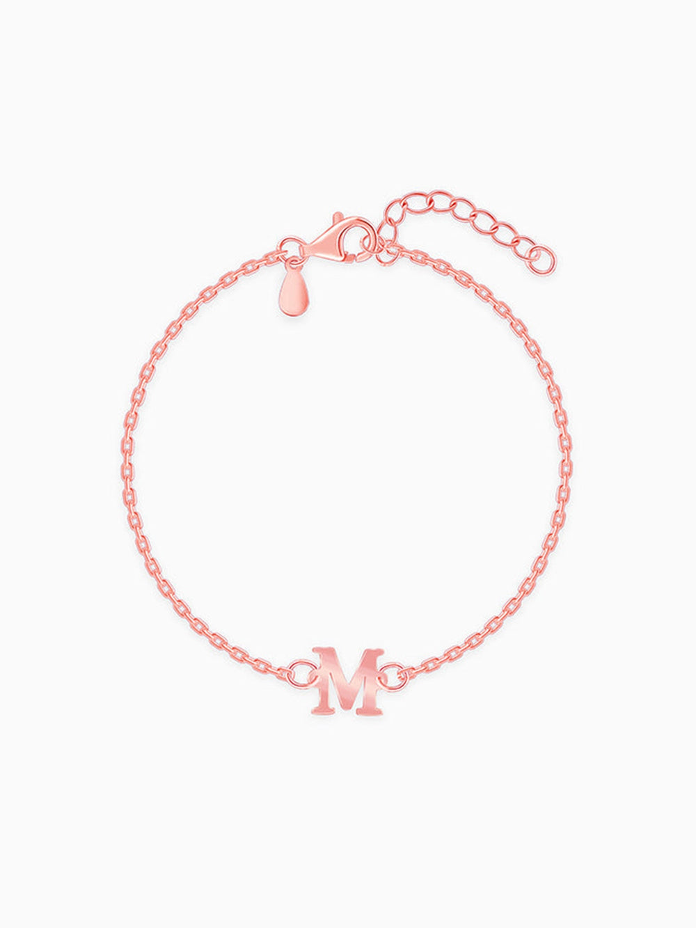 Rose Gold Personalised Initial Kids Bracelet (2 - 8 Years)
