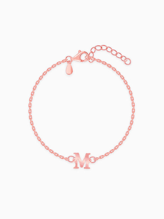 Rose Gold Personalised Initial Kids Bracelet (2 - 8 Years)