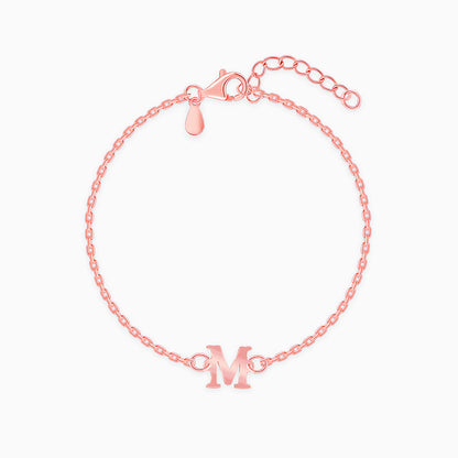 Rose Gold Personalised Initial Kids Bracelet (2 - 8 Years)