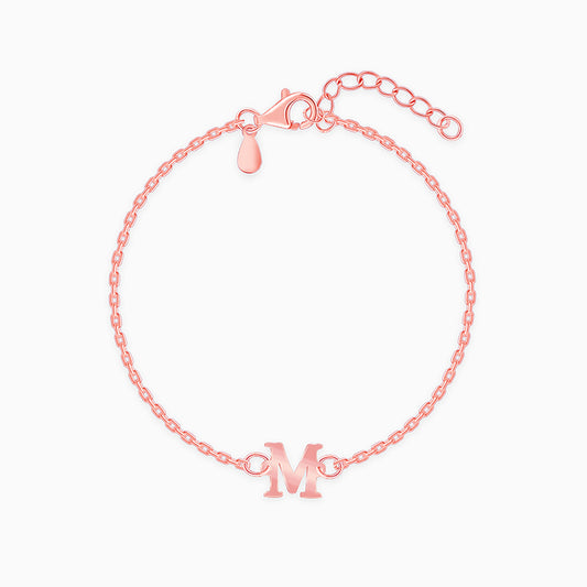 Rose Gold Personalised Initial Kids Bracelet (2 - 8 Years)