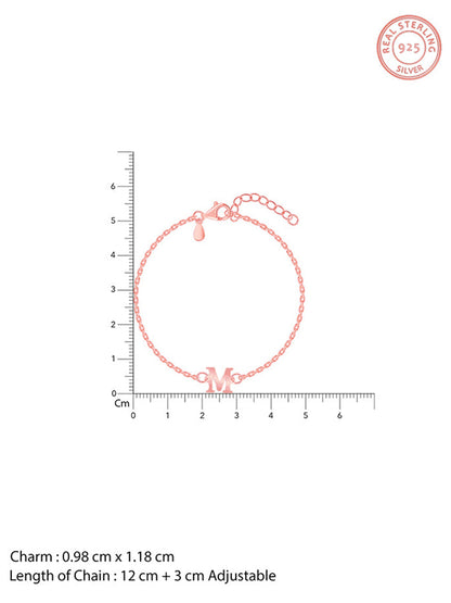 Rose Gold Personalised Initial Kids Bracelet (2 - 8 Years)