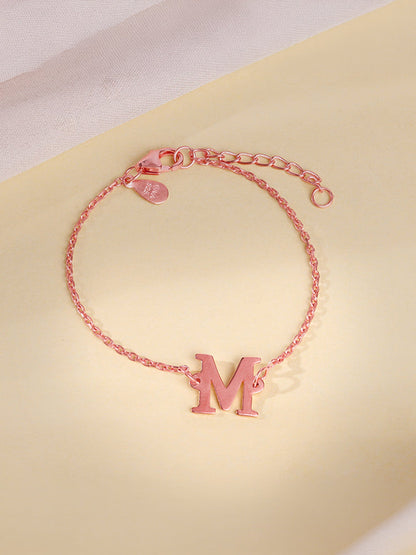Rose Gold Personalised Initial Kids Bracelet (2 - 8 Years)