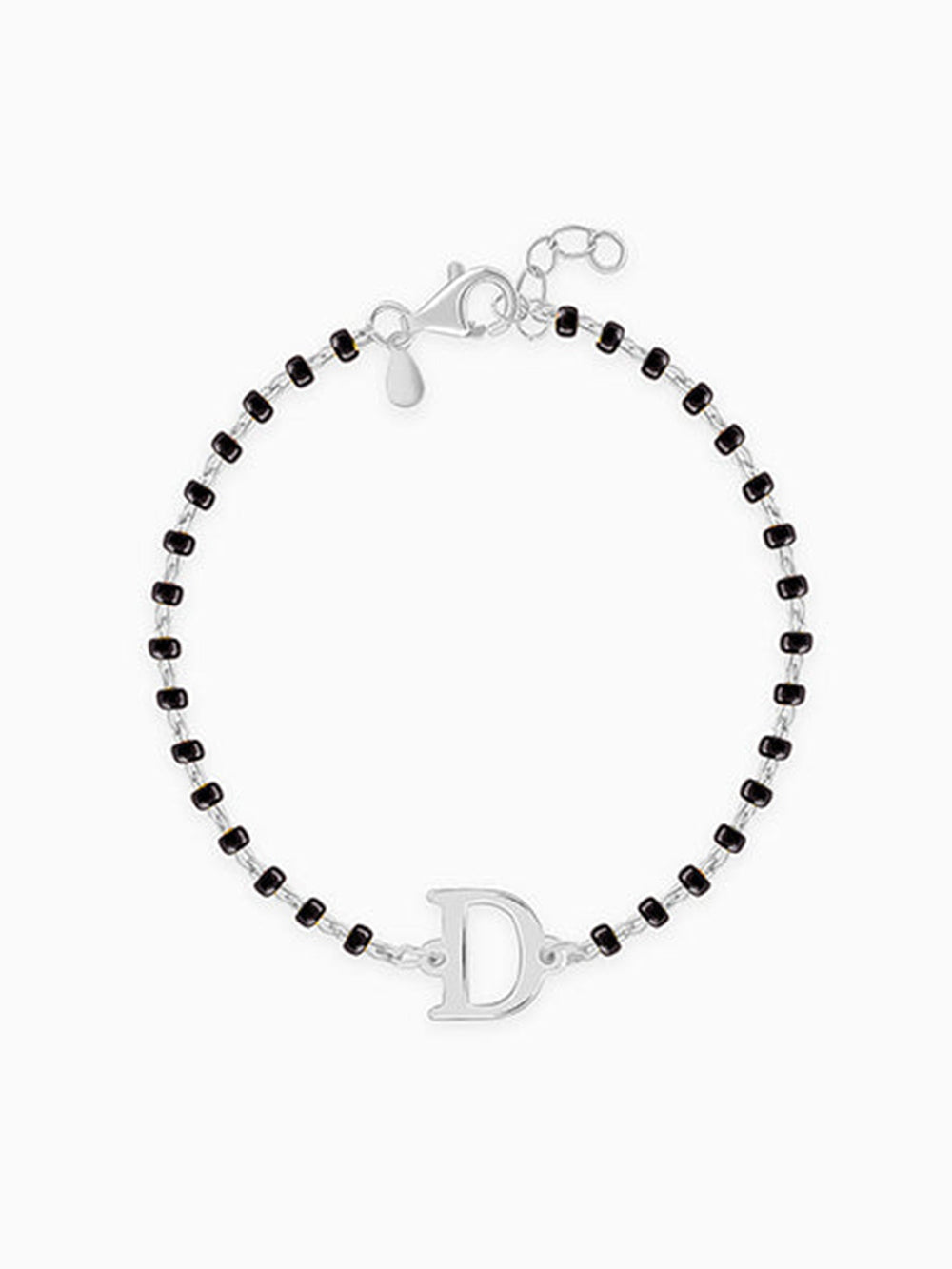 Silver Personalised Initial Nazariya Kids Bracelet (0 - 2 Years)
