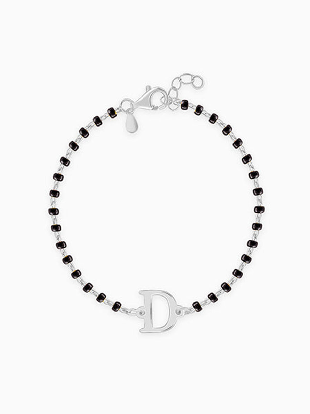 Silver Personalised Initial Nazariya Kids Bracelet (0 - 2 Years)