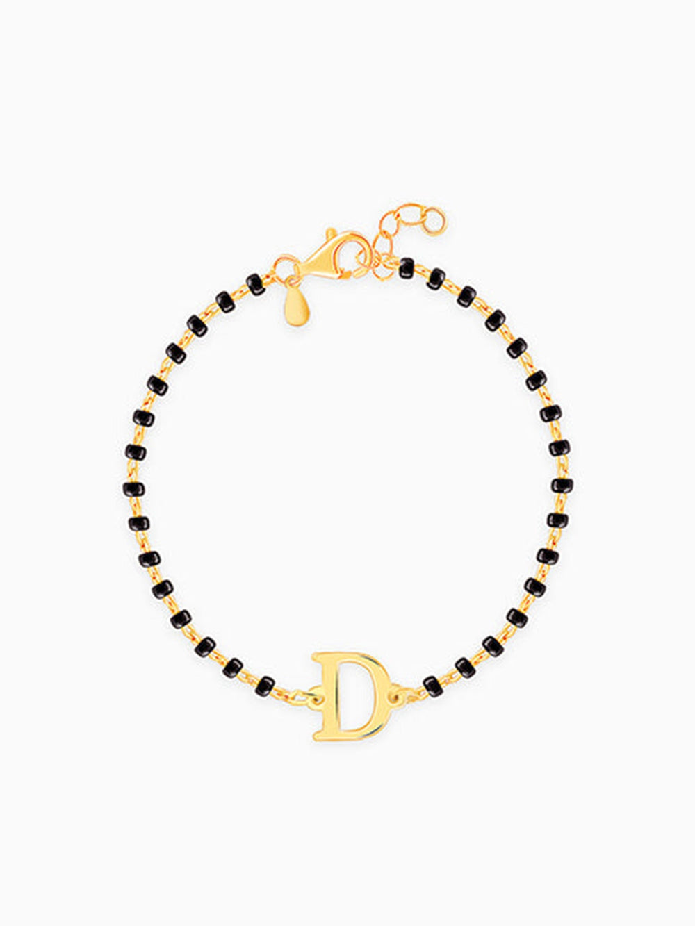 Golden Personalised Initial Nazariya Kids Bracelet (0 - 2 Years)
