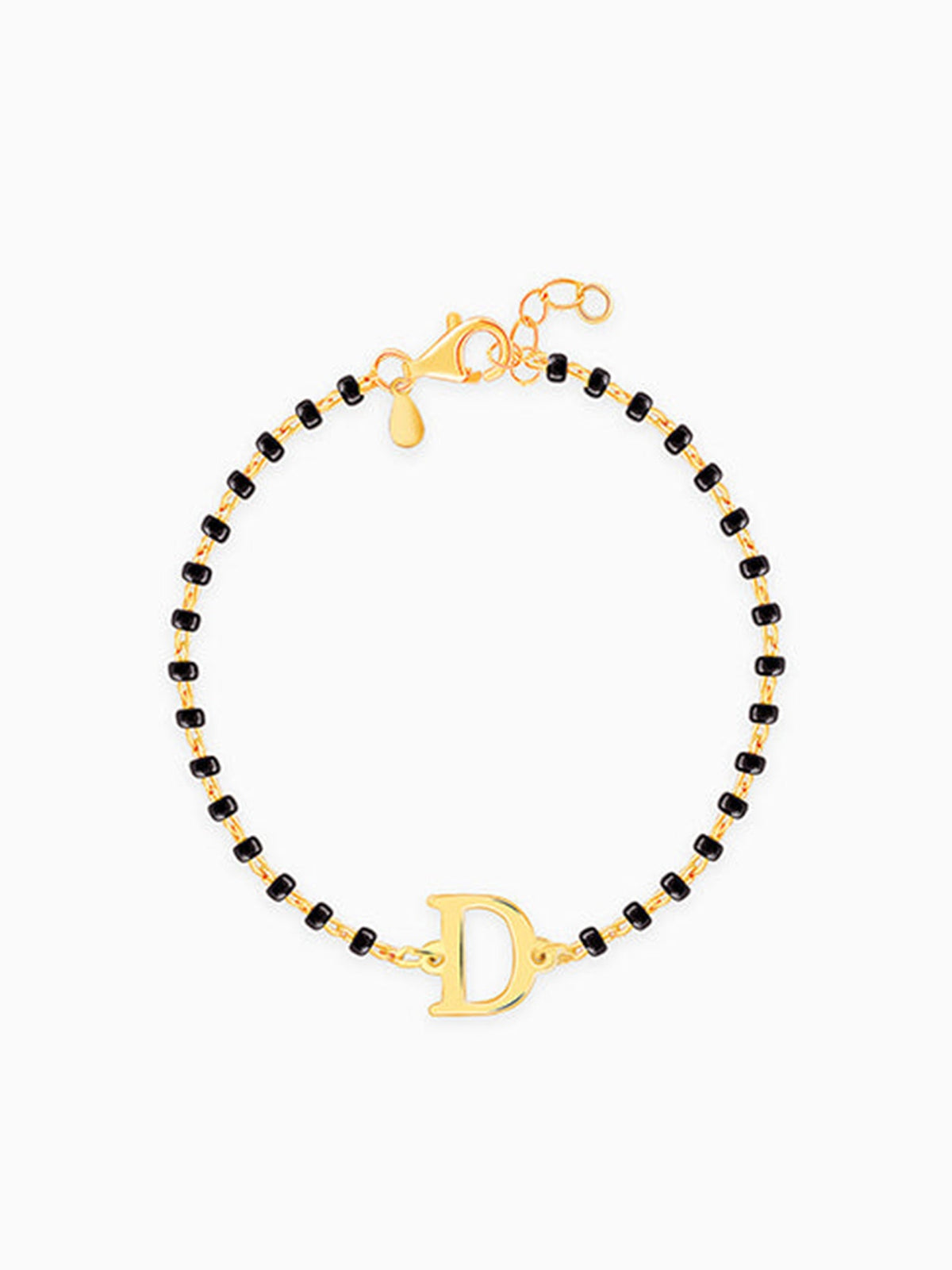 Golden Personalised Initial Nazariya Kids Bracelet (0 - 2 Years)