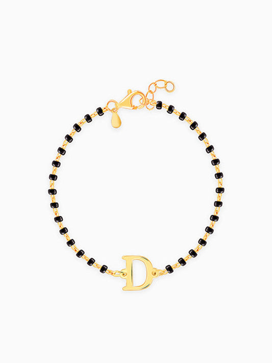 Golden Personalised Initial Nazariya Kids Bracelet (0 - 2 Years)