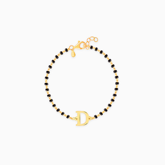 Golden Personalised Initial Nazariya Kids Bracelet (0 - 2 Years)