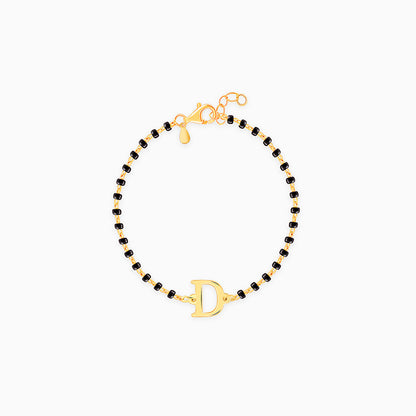 Golden Personalised Initial Nazariya Kids Bracelet (0 - 2 Years)