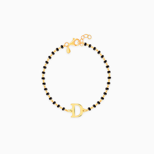 Golden Personalised Initial Nazariya Kids Bracelet (0 - 2 Years)