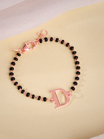 Rose Gold Personalised Initial Nazariya Kids Bracelet (0 - 2 Years)
