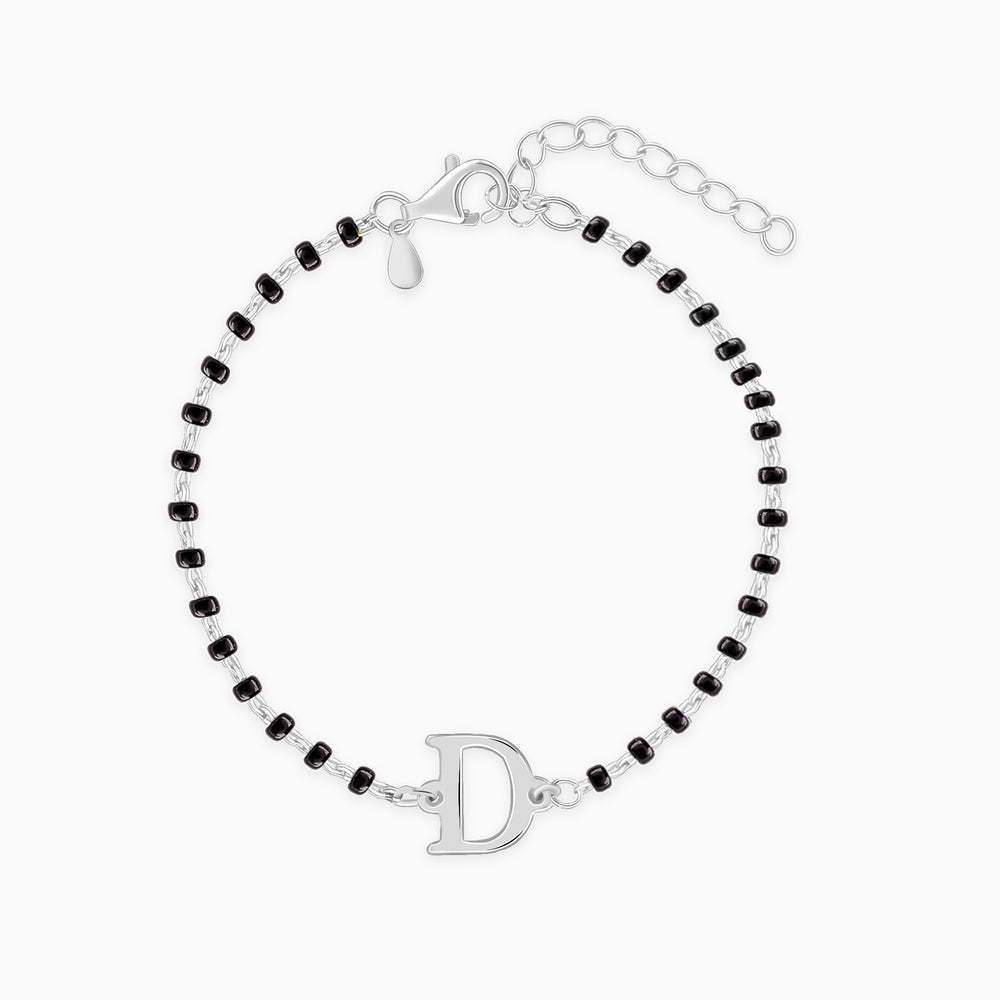 Silver Personalised Initial Nazariya Kids Bracelet (2 - 8 Years)