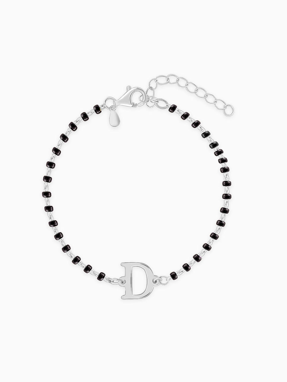 Silver Personalised Initial Nazariya Kids Bracelet (2 - 8 Years)