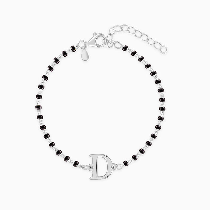 Silver Personalised Initial Nazariya Kids Bracelet (2 - 8 Years)